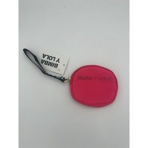 Bimba Y Lola Nylon  Coin Purse Hot Pink With Zipper And Wristlet